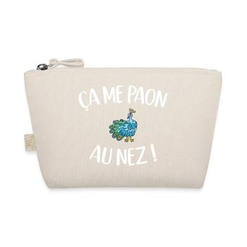 Ça Me Paon au Nez Paon Humour Jeu de Mot Animal - Trousse biologique - nature - Devant