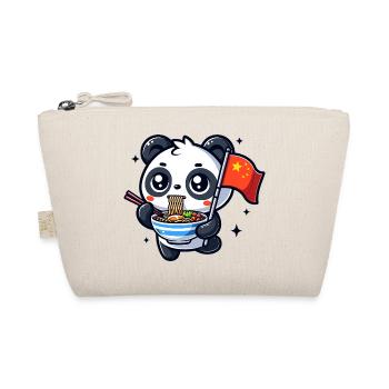 Panda Bear Noodles China Flag Ramen Asia Bowl - Organic Pouch - nature - Front