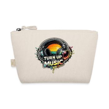 MONTE LE VOLUME DE LA MUSIQUE Casque Motif musical rétro - Trousse biologique - nature - Devant