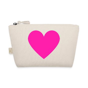 Style rétro rose néon Heart - Trousse biologique - nature - Devant
