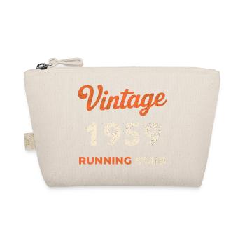 Vintage 1959 Running Club Birthday Gift Idea - Organic Pouch - nature - Front