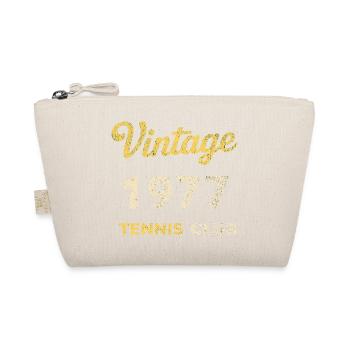 Vintage 1977 Tennis Club Retro Birthday Gift - Organic Pouch - nature - Front