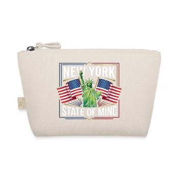New York USA Statue of Liberty Flag Vintage - Organic Pouch - nature - Front