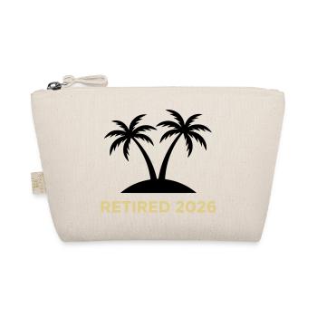 Retired 2026 Pension Palm Trees Logo - Organic Pouch - nature - Front