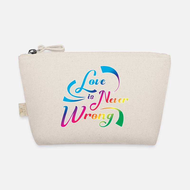 Love Is Never Wrong LGBTQ Pride Quote Design Bio-Täschchen