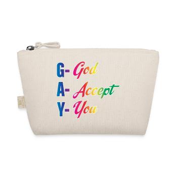 GAY God Accept You LGBTQ Christian Pride Art Tee - Trousse biologique - nature - Devant