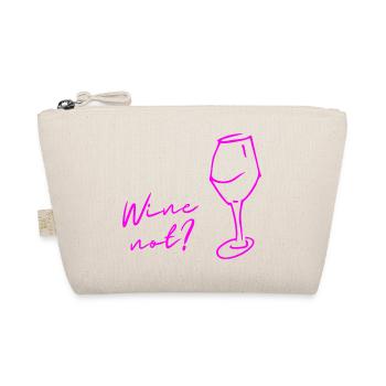 Wine instead of No, Wine not, gift for connoisseurs! - Organic Pouch - nature - Front