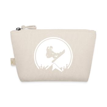 Silhouette de snowboardeur au sommet de la montagne - Trousse biologique - nature - Devant