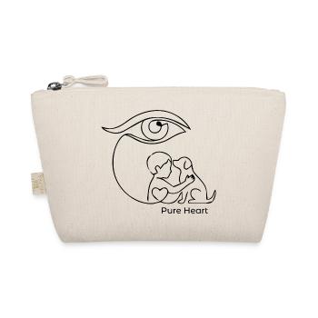 Guardian Eye – Child & Dog One-Line Art - Organic Pouch - nature - Front