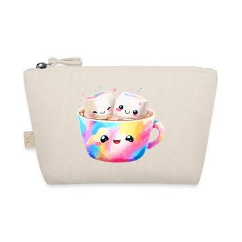 Kunterbunte Marshmallow Kaffeetasse - Bio-Täschchen - Natur - Vorne