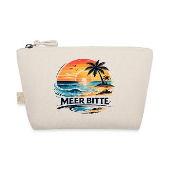 Meer Bitte Sonnenuntergang Strand Urlaub - Bio-Täschchen - Natur - Vorne