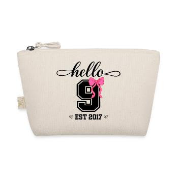 Bonjour design d’anniversaire de filles 9 Est 2017 - Trousse biologique - nature - Devant