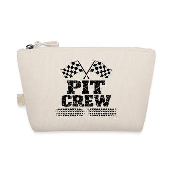 Vintage Pit Crew Car Racing Team - Organic Pouch - nature - Front
