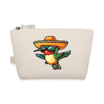 Kolibri Vogel Lustig Sombrero - Bio-Täschchen - Natur - Vorne