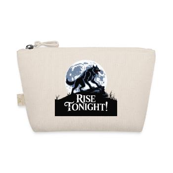 Lone Wolf Rise Tonight Mondgrafik - Bio-Täschchen - Natur - Vorne