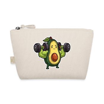 Lustiges Bodybuilding Avocado Motiv für Gym Männer - Bio-Täschchen - Natur - Vorne