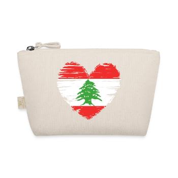 Flagge von Cedar Heart Libanon - Bio-Täschchen - Natur - Vorne
