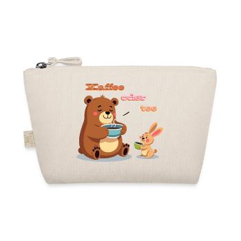 Coffee or tea? Tired bear and rabbit morning grouch - Organic Pouch - nature - Front