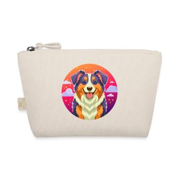 Australian Shepherd (Porträt-Comic) - Bio-Täschchen - Natur - Vorne