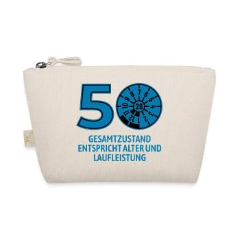 HU Juli 2026 - 50 Jahre - Geburtstag Geschenk - Bio-Täschchen - Natur - Vorne