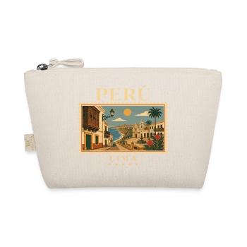Peru Lima Vintage Reisemarke - Bio-Täschchen - Natur - Vorne