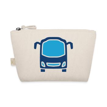 Bus Solid Icon Public Transport Vehicle Symbol Vec - Organic Pouch - nature - Front