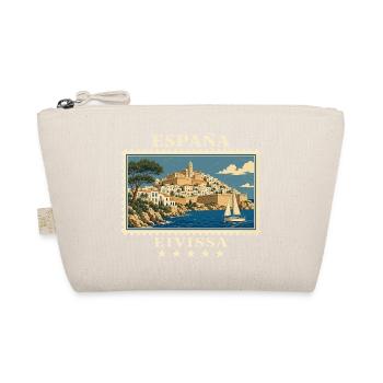 Spanien Eivissa Vintage Reisemarke - Bio-Täschchen - Natur - Vorne