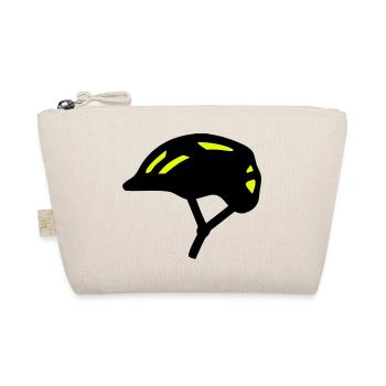 Bicycle Helmet Silhouette - Organic Pouch - nature - Front