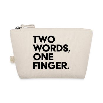 Deux mots Un doigt Chemise drôle - Trousse biologique - nature - Devant
