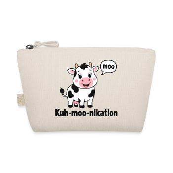  Kuh Moo Nikation Lustige Kuh Für Kinder Bauernhof - Bio-Täschchen - Natur - Vorne