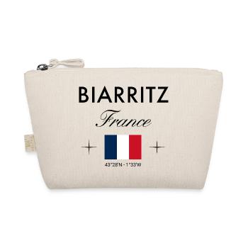 Biarritz Frankreich Koordinaten Reise Souvenir - Bio-Täschchen - Natur - Vorne