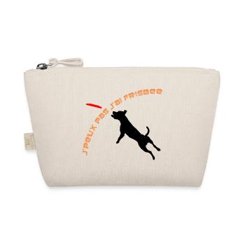 Staffie j'peux pas j'ai frisbee sport - 003 - Trousse biologique - nature - Devant