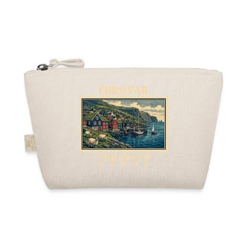 Färöer Tórshavn Vintage Reisemarke - Bio-Täschchen - Natur - Vorne