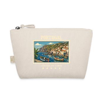 Portugal Câmara de Lobos Vintage Reisemarke - Bio-Täschchen - Natur - Vorne