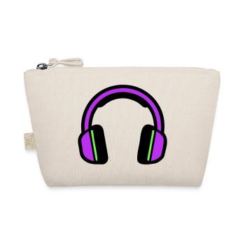 Music Headphones Silhouette - Organic Pouch - nature - Front