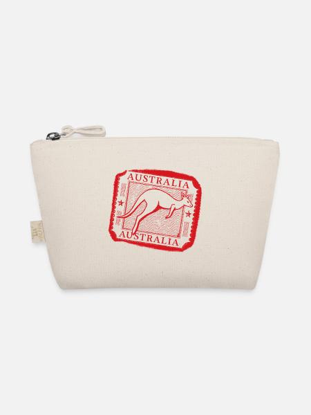 Australian Kangaroo Stampprint - Organic Pouch - nature