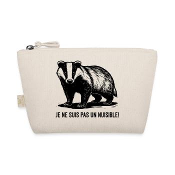 Blaireau Engagé – "Je ne suis pas un nuisible" - Trousse biologique - nature - Devant