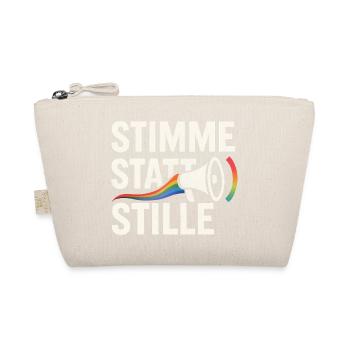 Stimme statt Stille Pride Statement Vielfalt - Bio-Täschchen - Natur - Vorne