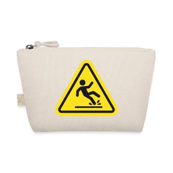 Vorsicht Nassboden-Sicherheitswarnschild Gelbes Symbol - Bio-Täschchen - Natur - Vorne