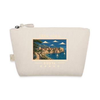 Montenegro Budva Vintage Reisemarke - Bio-Täschchen - Natur - Vorne