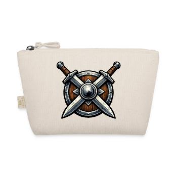 Cross Blades Shield Emblem - Organic Pouch - nature - Front