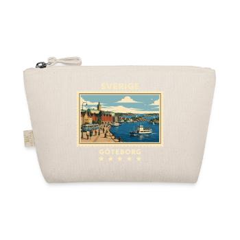Schweden Göteborg Vintage Reisemarke - Bio-Täschchen - Natur - Vorne