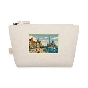 Schweden Malmö Vintage Reisemarke - Bio-Täschchen - Natur - Vorne