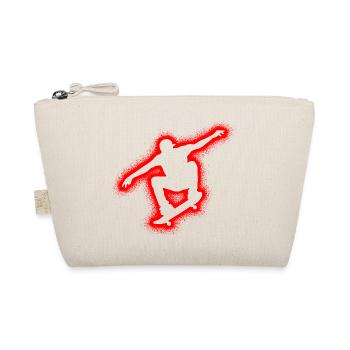 Skater Skate Skateboarder Boys Kids Skateboard - Organic Pouch - nature - Front