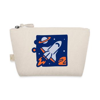 Space Rocket Illustration - Organic Pouch - nature - Front