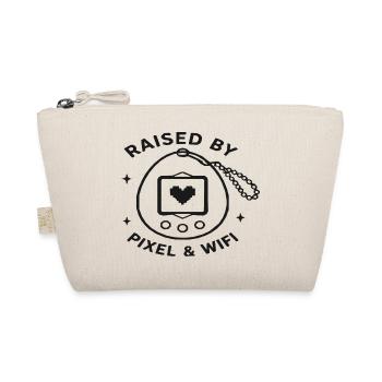Pixel & Wi-Fi Retro Design - Organic Pouch - nature - Front