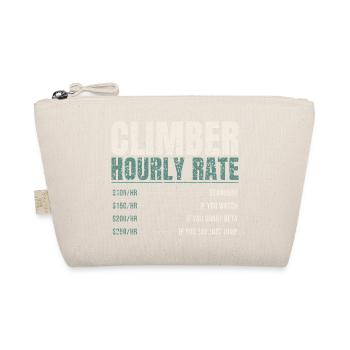 Climber Hourly Rate Funny - Organic Pouch - nature - Front