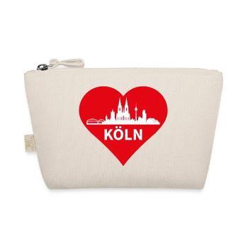 Köln Herz Skyline - Bio-Täschchen - Natur - Vorne