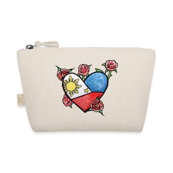 Heart of the Philippine Flag with Roses - Organic Pouch - nature - Front