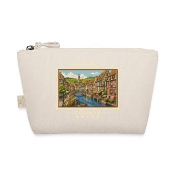 Frankreich Colmar Vintage Reisemarke - Bio-Täschchen - Natur - Vorne